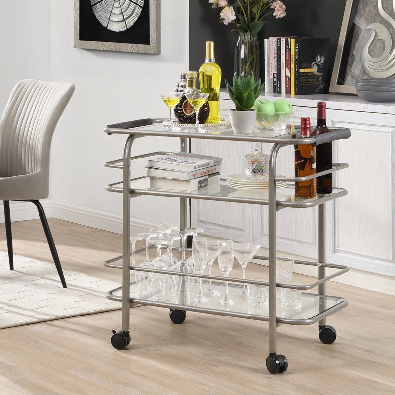Latitude Run® Metal Bar Cart & Reviews Wayfair